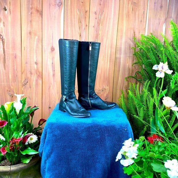 Ladies over the calf size 8M leather and textile mix boots by Michael Kors - Picture 1 of 11